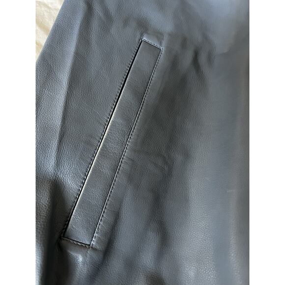 $6,950 MSRP Loro Piana Bomber Windleather Reversible Blue & Ivory Size 52 IT - Picture 2 of 14